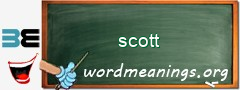 WordMeaning blackboard for scott